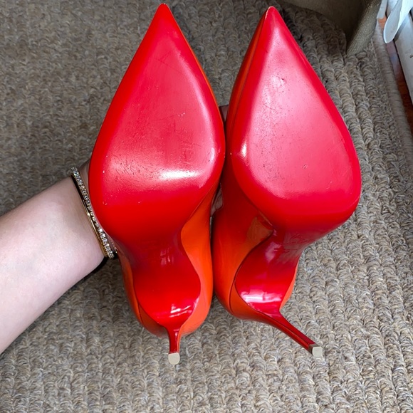 Louboutin ‘Hot Chick’ 100 Fluorescent Metal Pumps - Picture 7 of 14